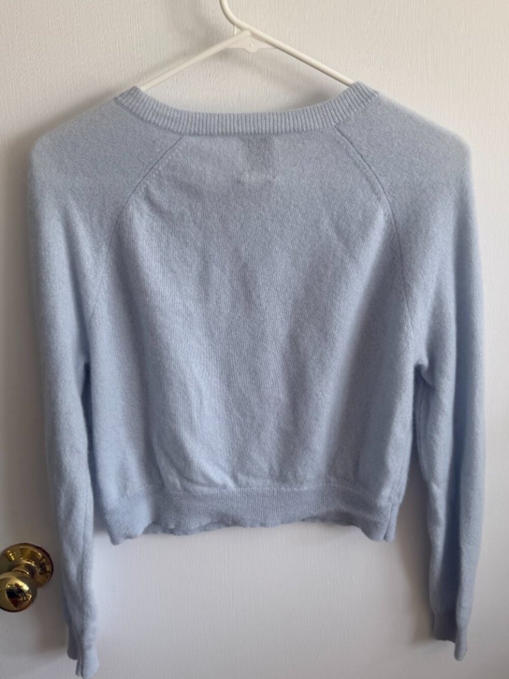 Joie 100% Cashmere Cardigan Light Blue Soft Luxury Sweater S - Picture 4 of 4
